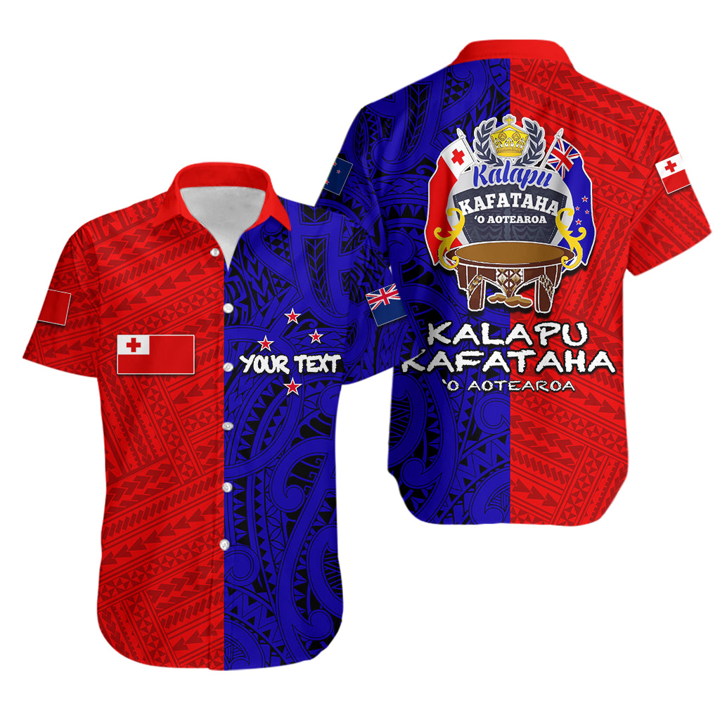 (Custom Personalised)Kalapu Kafataha O Aotearoa Hawaiian Shirt Half Style LT6 Unisex Red - Polynesian Pride