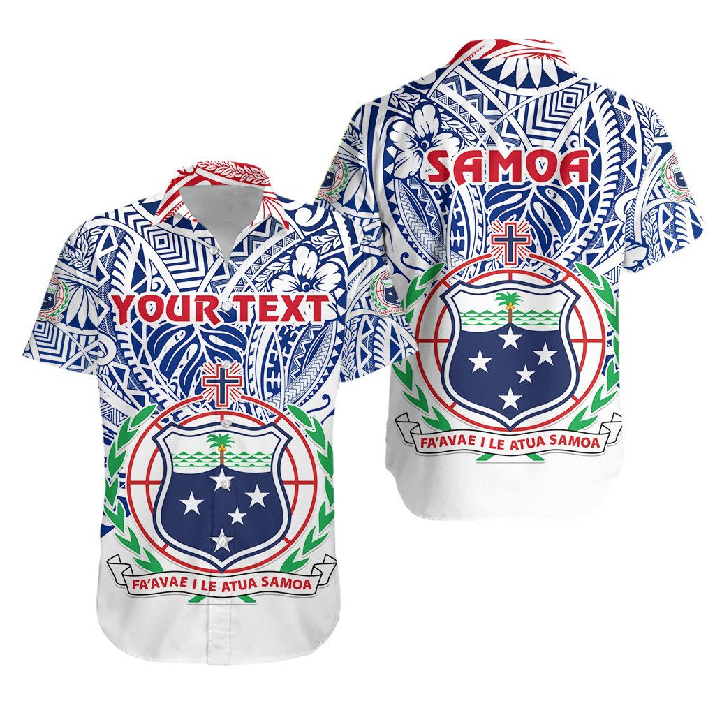 (Custom Personalised) Manu Samoa Rugby Hawaiian Shirt Simple Style - White Unisex White - Polynesian Pride