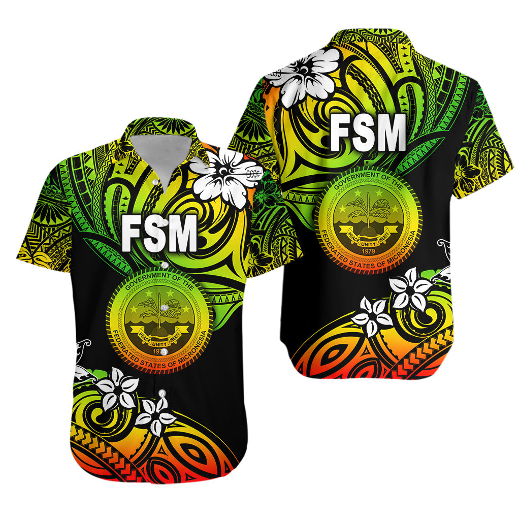 Federated States of Micronesia Hawaiian Shirt Unique Vibes - Reggae LT8 Unisex Reggae - Polynesian Pride
