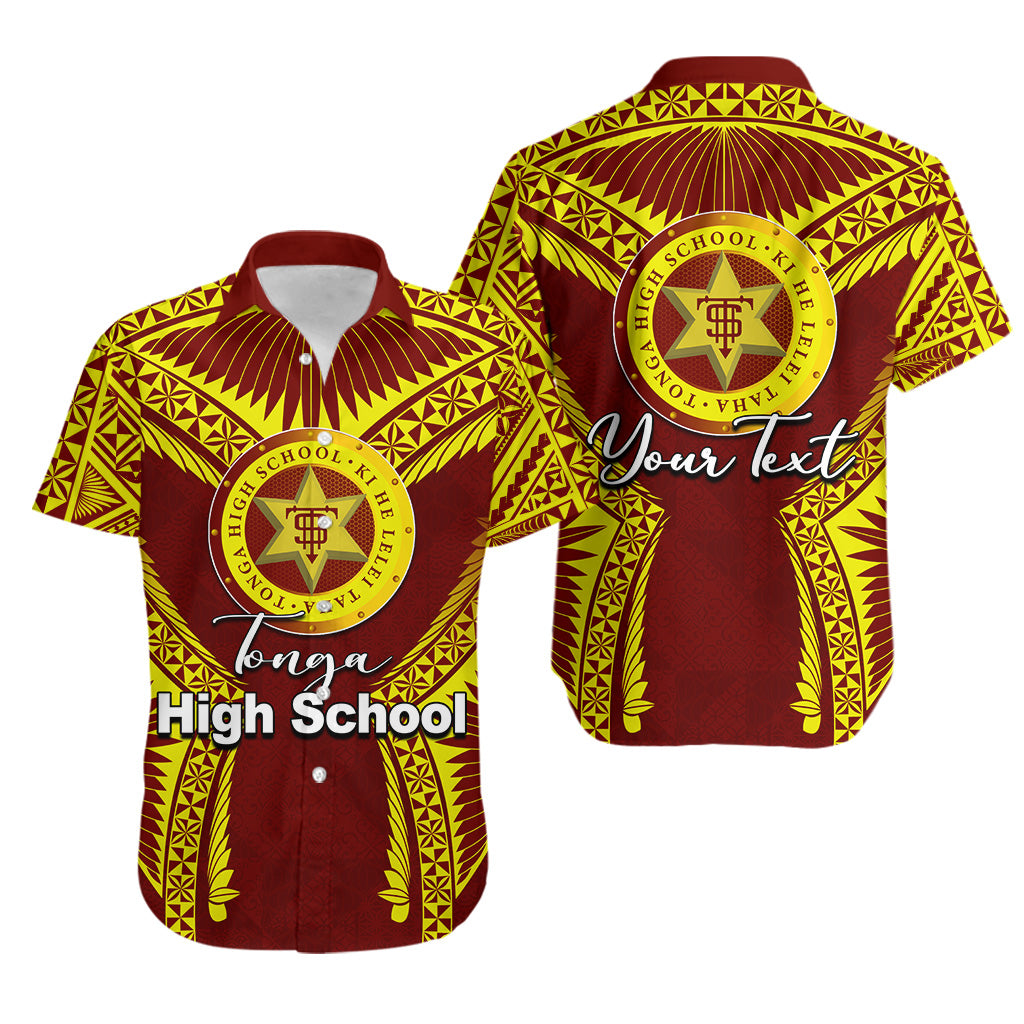 (Custom Personalised)Tonga High School Hawaiian Shirt Yellow Style LT6 Unisex Brown - Polynesian Pride