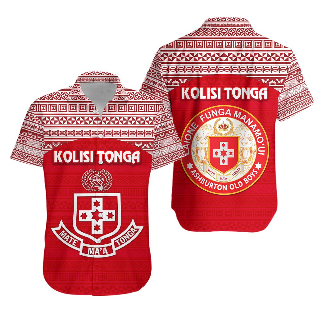 Kolisi Tonga Hawaiian Shirt Mate Ma'a Tonga Simple Version Ashburton Old Boys Unisex Red - Polynesian Pride