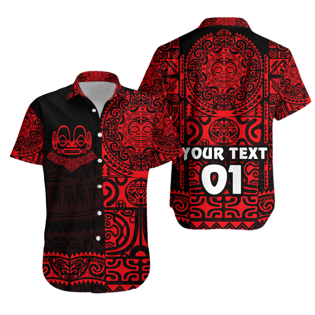 (Custom Personalised) Marquesas Islands Hawaiian Shirt Marquesan Tattoo Unique Style - Red LT8 - Polynesian Pride