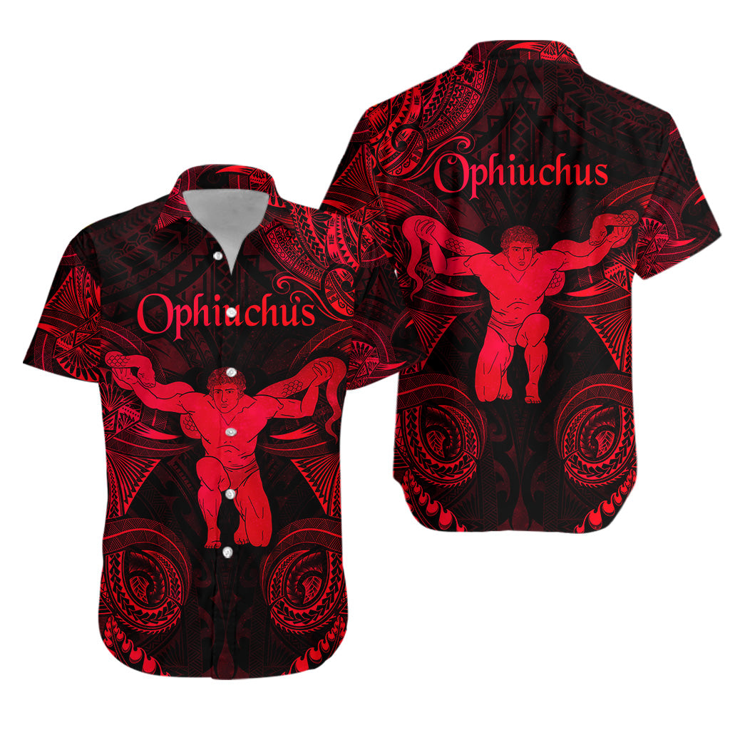 Ophiuchus Zodiac Polynesian Hawaiian Shirt Unique Style - Red LT8 - Polynesian Pride