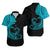 Custom Polynesian Valentine Matching Dress and Hawaiian Shirt Heart Tattoo Blue Style LT6 - Polynesian Pride