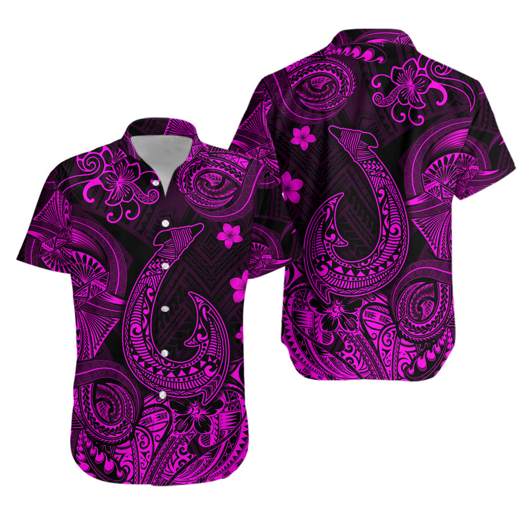 Hawaii Fish Hook Polynesian Hawaiian Shirt Unique Style - Pink LT8 - Polynesian Pride