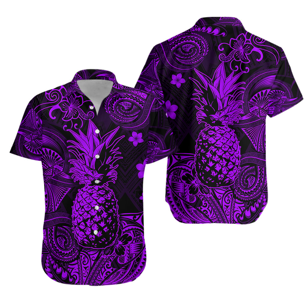 Hawaii Pineapple Polynesian Hawaiian Shirt Unique Style - Purple LT8 - Polynesian Pride