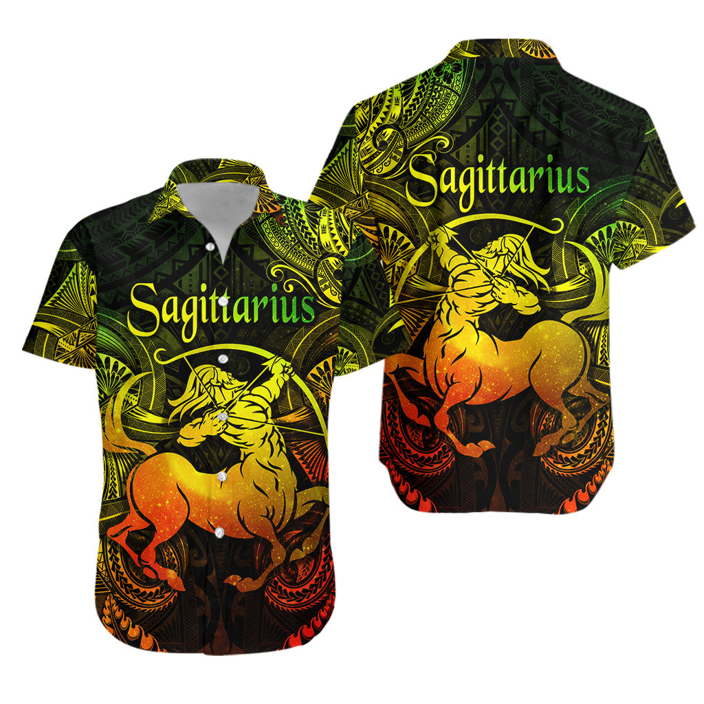 Sagittarius Zodiac Polynesian Hawaiian Shirt Unique Style - Reggae LT8 - Polynesian Pride