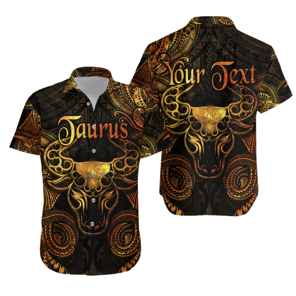 (Custom Personalised) Taurus Zodiac Polynesian Hawaiian Shirt Unique Style - Gold LT8 - Polynesian Pride