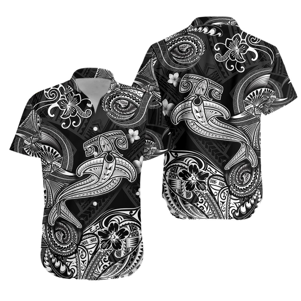 Hawaii Hammer Shark Polynesian Hawaiian Shirt Unique Style - Black LT8 - Polynesian Pride