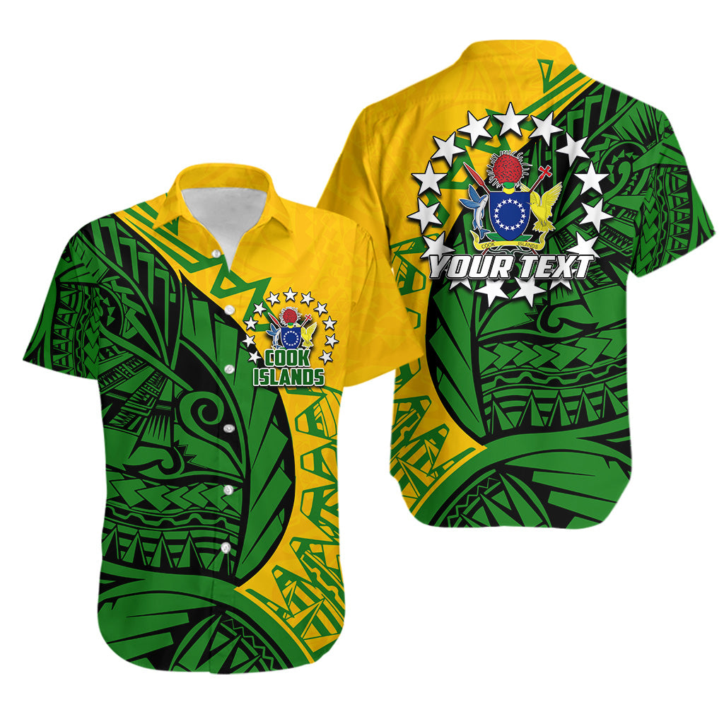 (Custom Personalised)Cook Islands Hawaiian Shirt Polynesian Style LT6 Unisex Green - Polynesian Pride