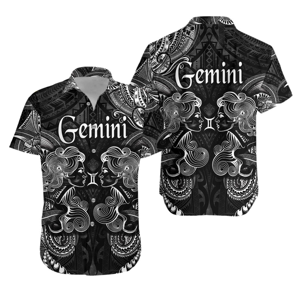 Gemini Zodiac Polynesian Hawaiian Shirt Unique Style - Black LT8 - Polynesian Pride