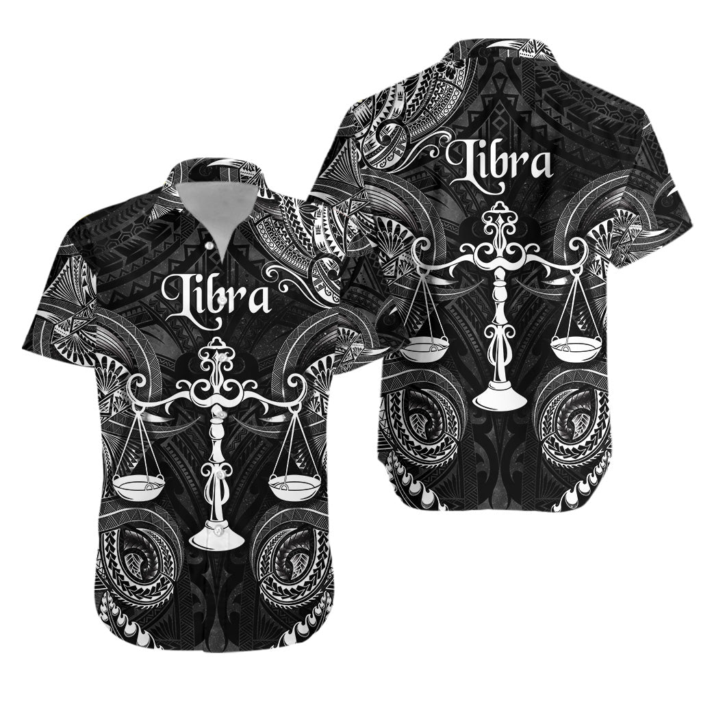 Libra Zodiac Polynesian Hawaiian Shirt Unique Style - Black LT8 - Polynesian Pride