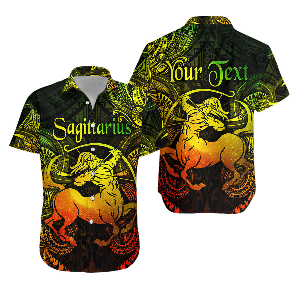 (Custom Personalised) Sagittarius Zodiac Polynesian Hawaiian Shirt Unique Style - Reggae LT8 - Polynesian Pride