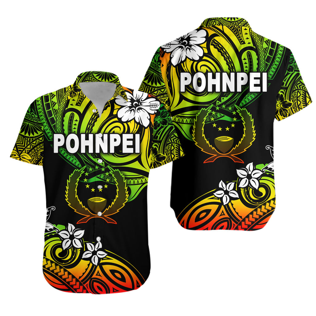 FSM Pohnpei Hawaiian Shirt Unique Vibes - Reggae LT8 Unisex Reggae - Polynesian Pride