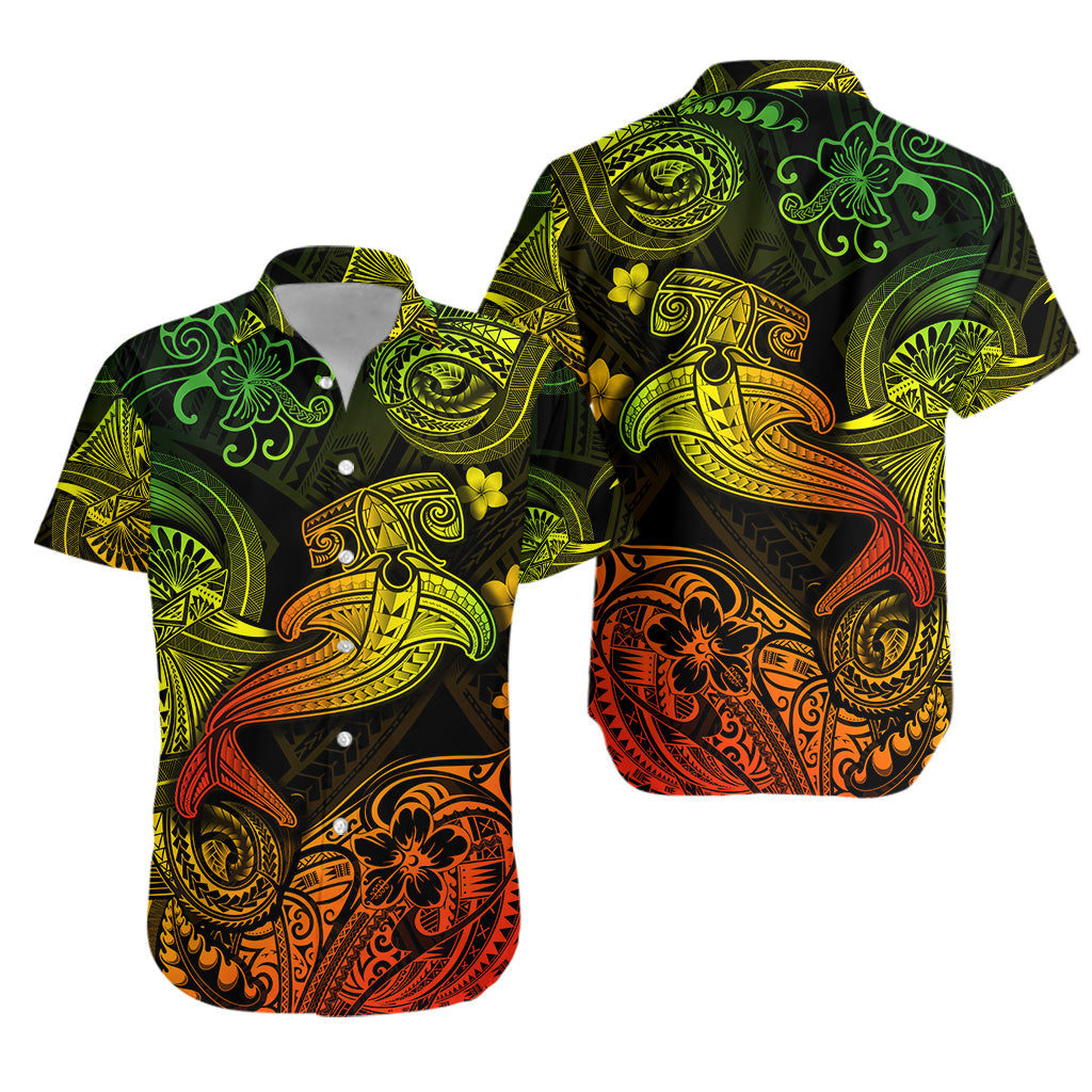 Hawaii Hammer Shark Polynesian Hawaiian Shirt Unique Style - Reggae LT8 - Polynesian Pride