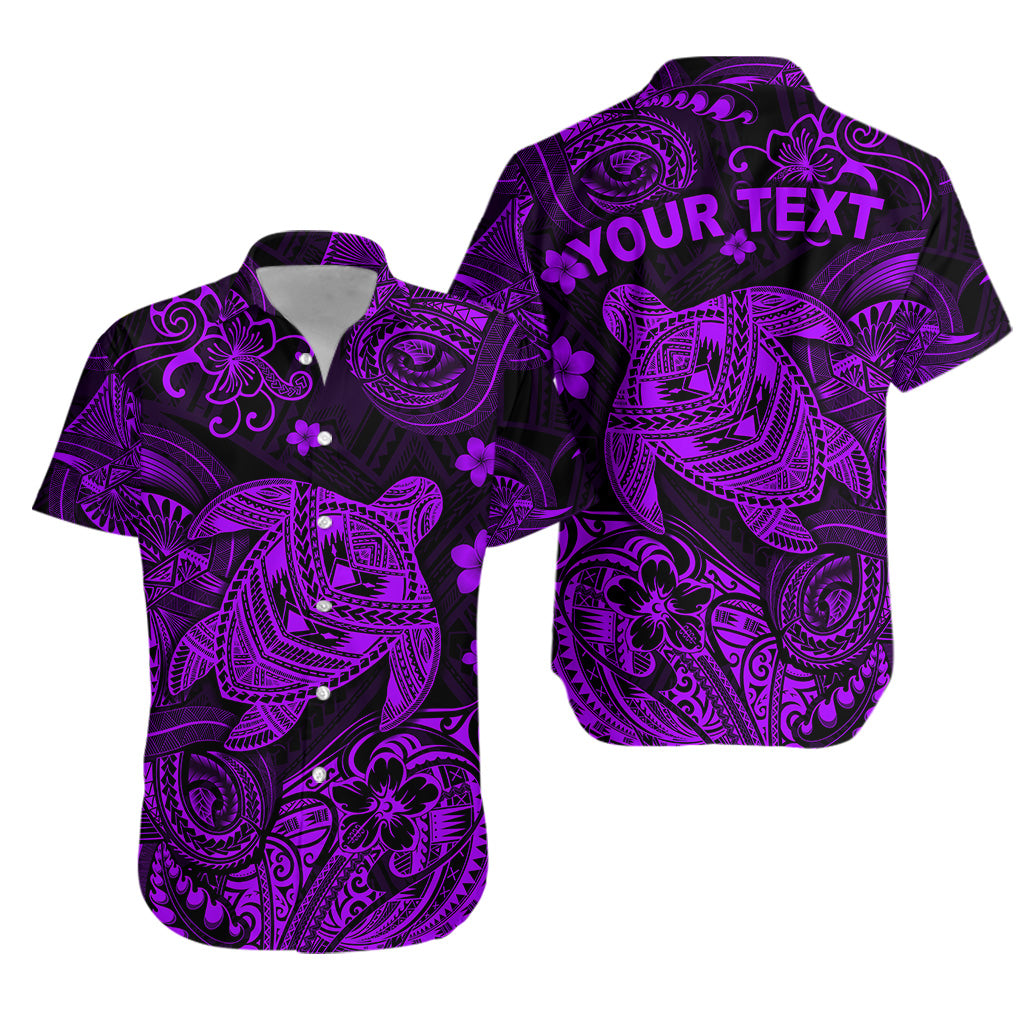 (Custom Personalised) Hawaii Turtle Polynesian Hawaiian Shirt Plumeria Flower Unique Style - Purple LT8 - Polynesian Pride