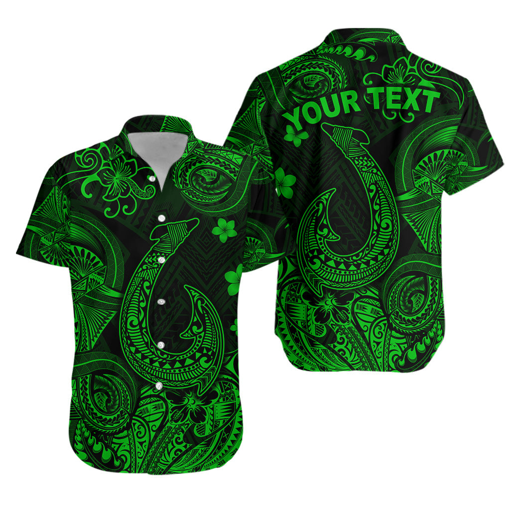 (Custom Personalised) Hawaii Fish Hook Polynesian Hawaiian Shirt Unique Style - Green LT8 - Polynesian Pride