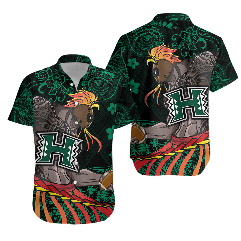 Hawaii Warriors Polynesian Hawaiian Shirt Unique Style - Green LT8 - Polynesian Pride