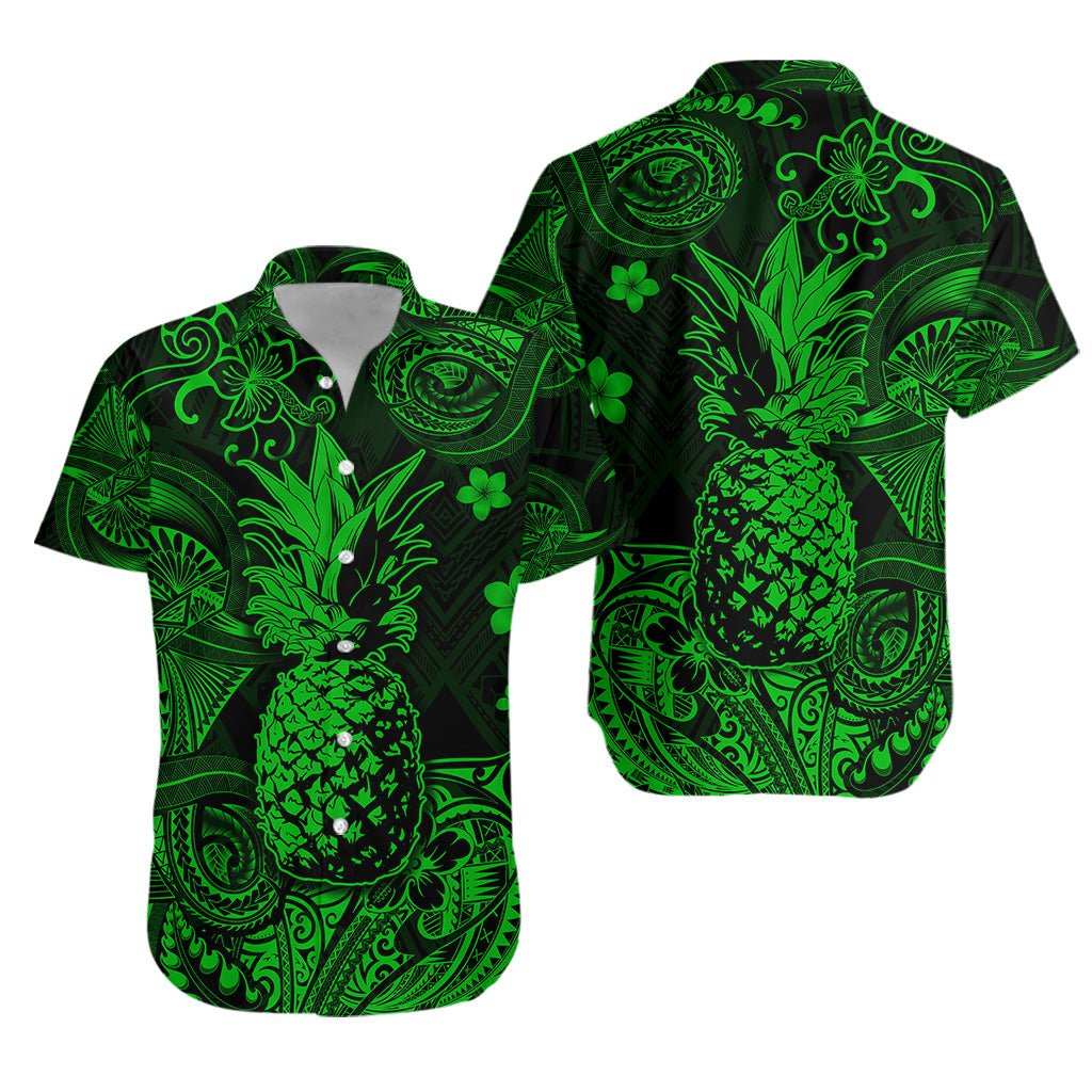 Hawaii Pineapple Polynesian Hawaiian Shirt Unique Style - Green LT8 - Polynesian Pride