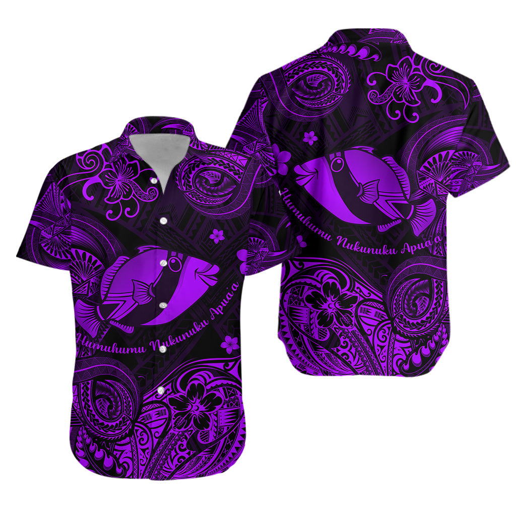 Hawaii State Fish: Humuhumu Nukunuku Apua'a Polynesian Hawaiian Shirt Unique Style - Purple LT8 - Polynesian Pride