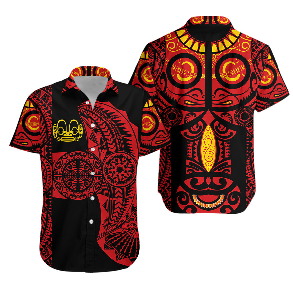 Marquesas Islands Hawaiian Shirt Marquesan Tattoo Original Style - Red LT8 - Polynesian Pride