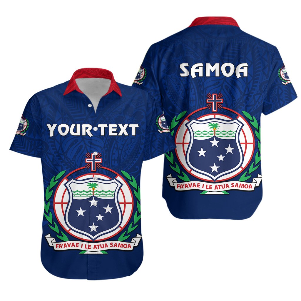 (Custom Personalised) Manu Samoa Rugby Hawaiian Shirt Simple Style - Blue Unisex Blue - Polynesian Pride