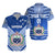 (Custom Personalised) Manu Samoa Rugby Hawaiian Shirt Creative Style - Full Blue, Custom Text And Number Unisex Blue - Polynesian Pride