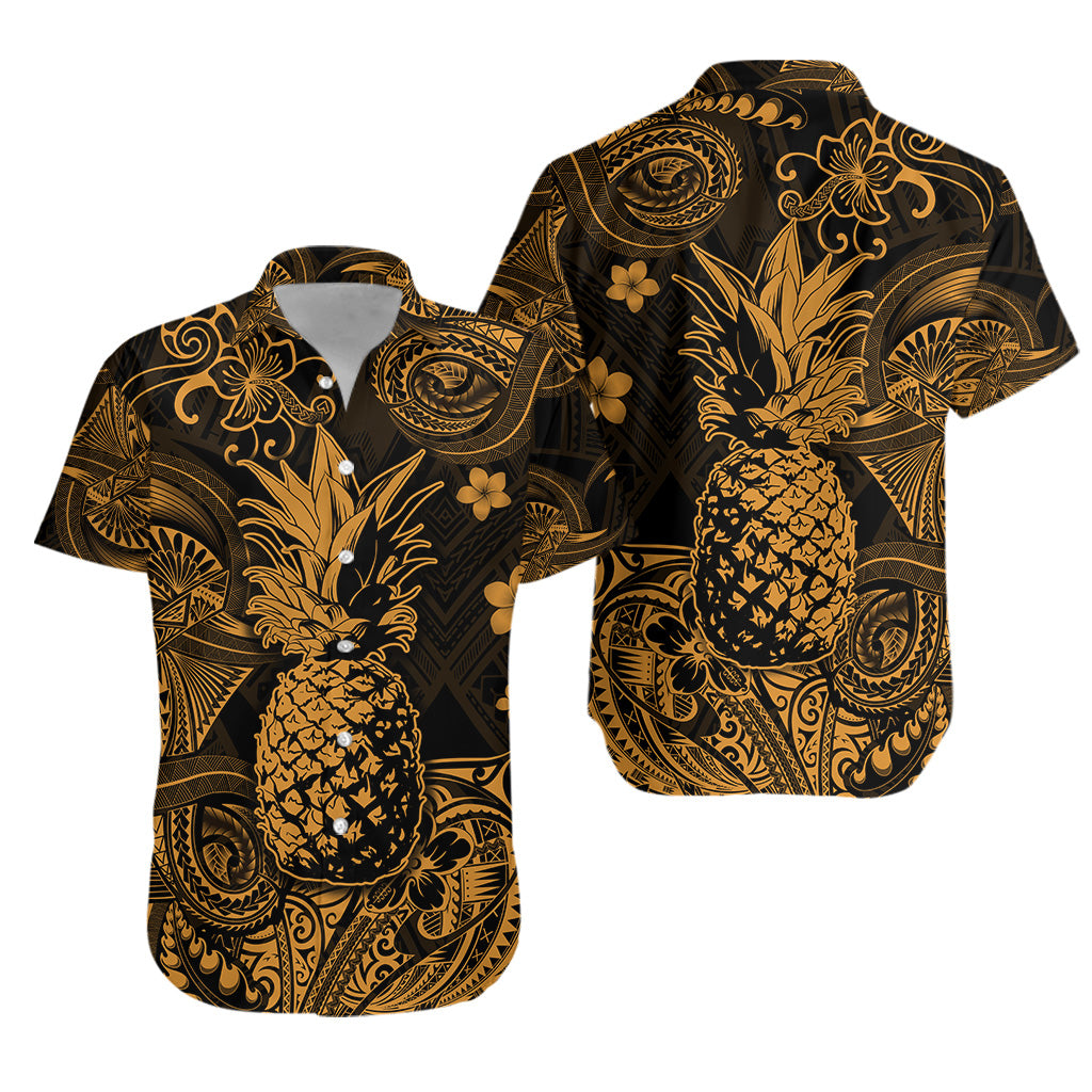 Hawaii Pineapple Polynesian Hawaiian Shirt Unique Style - Gold LT8 - Polynesian Pride