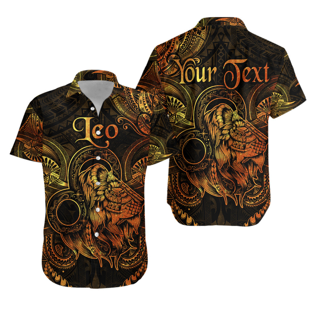 (Custom Personalised) Leo Zodiac Polynesian Hawaiian Shirt Unique Style - Gold LT8 - Polynesian Pride