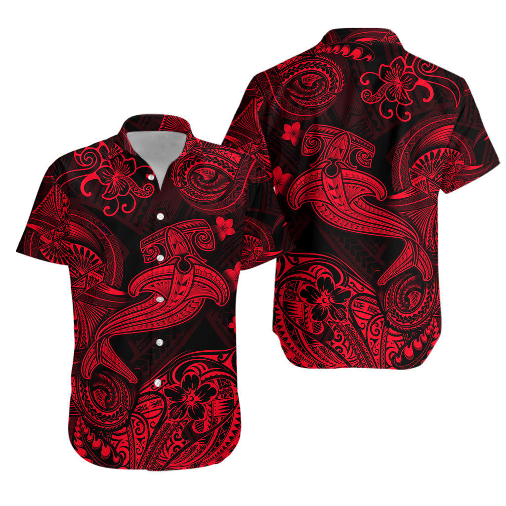 Hawaii Hammer Shark Polynesian Hawaiian Shirt Unique Style - Red LT8 - Polynesian Pride