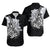 Custom Polynesian Matching Dress And Shirt with Tribal Hammerhead Shark Black LT6 - Polynesian Pride