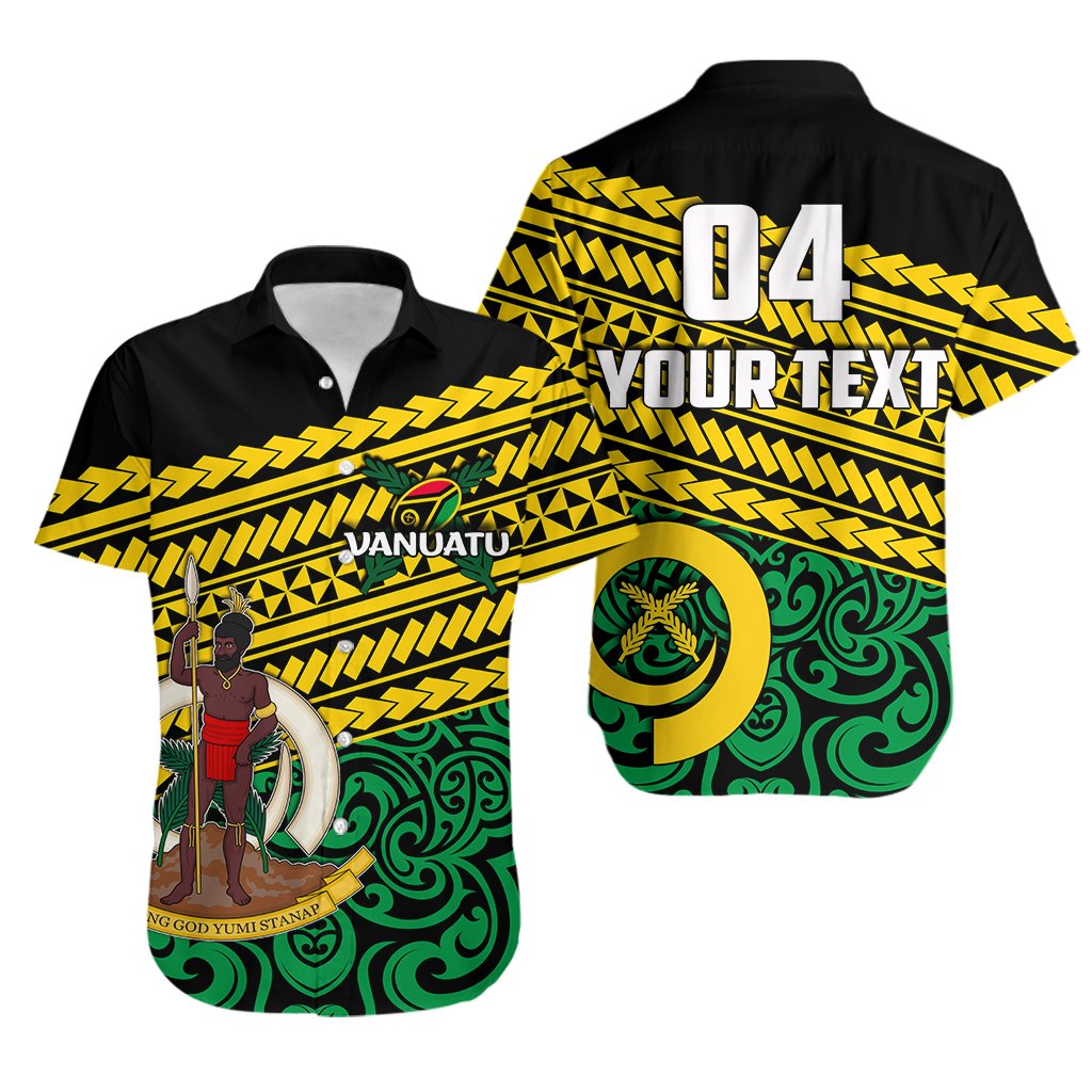 (Custom Personalised)Vanuatu Rugby Hawaiian Shirt Polynesian Style Unisex Green - Polynesian Pride