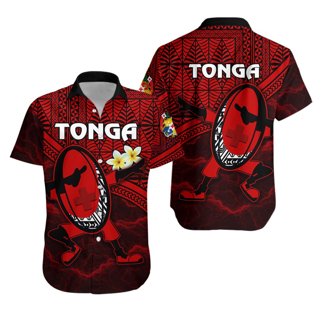 Tonga Rugby Hawaiian Shirt Dab Trend Creative Unisex Red - Polynesian Pride