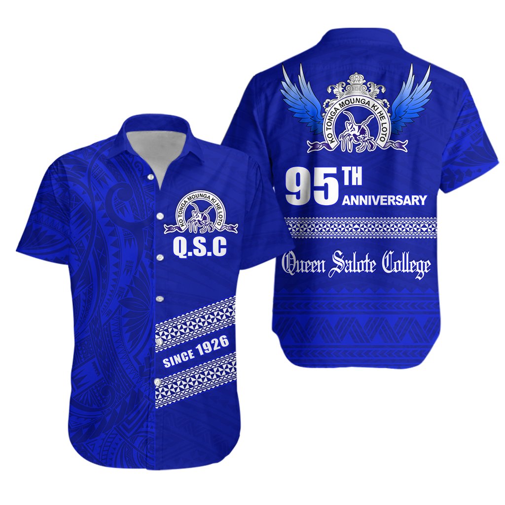 Queen Salote Hawaiian Shirt Tonga College Unisex Blue - Polynesian Pride