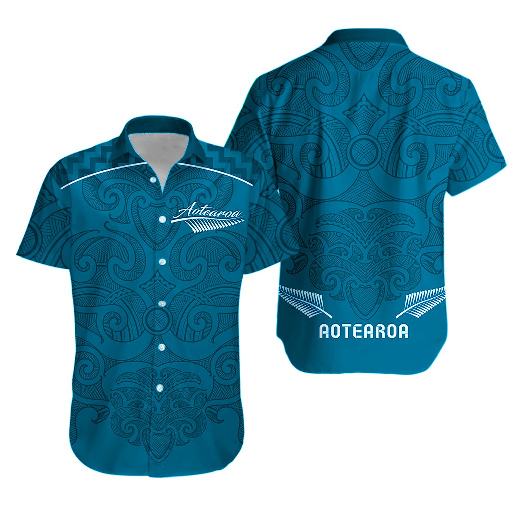 Maori 2021 Hawaiian Shirt - Turquoise Aotearoa Tattoo LT13 Unisex Turquoise - Polynesian Pride