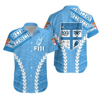 Fiji Rugby Hawaiian Shirt Fresh Version Blue Unisex Blue - Polynesian Pride