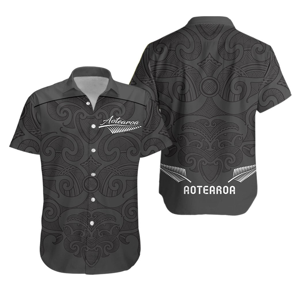 Maori 2021 Hawaiian Shirt - Aotearoa Tattoo LT13 Unisex Gray - Polynesian Pride