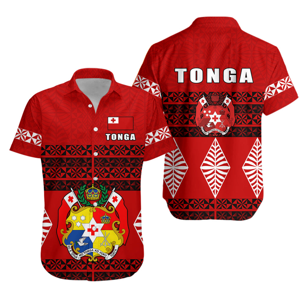 Tonga Hawaiian Shirt - Tongan Pattern LT13 Unisex Red - Polynesian Pride