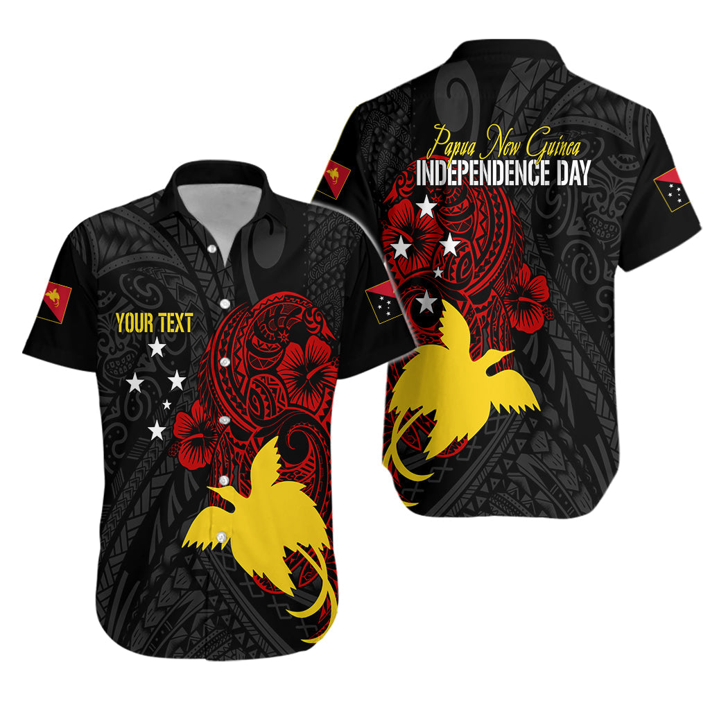 Personalised Papua New Guinea 47th Independence Hawaiian Shirt Tribal Turtle LT7 Unisex Black - Polynesian Pride
