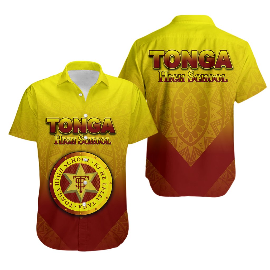 Tonga High School Hawaiian Shirt Polynesian Style Unisex Yellow - Polynesian Pride