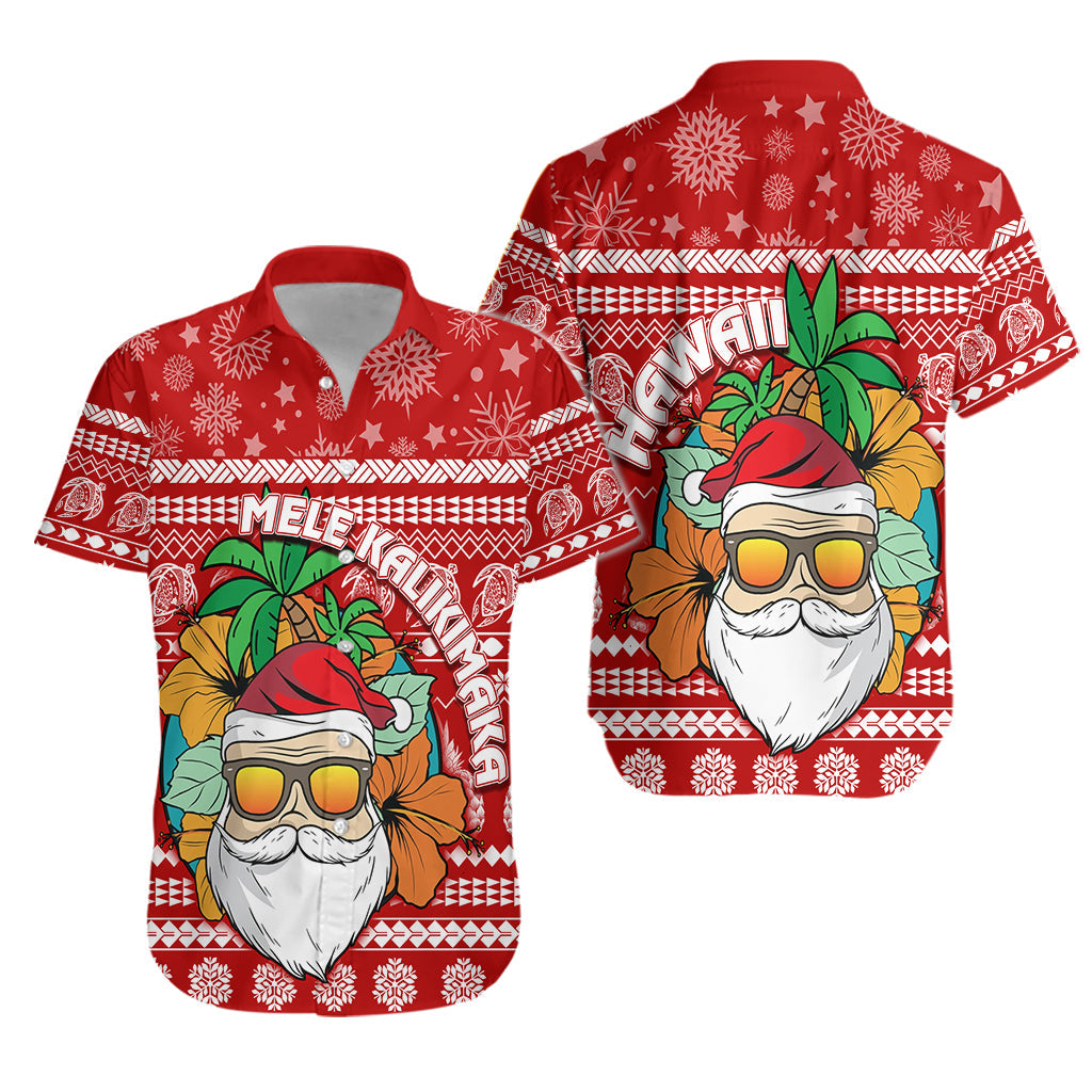 Hawaii Christmas Hawaiian Shirt Mele Kalikimaka - Tropical Santa LT7 Unisex Red - Polynesian Pride