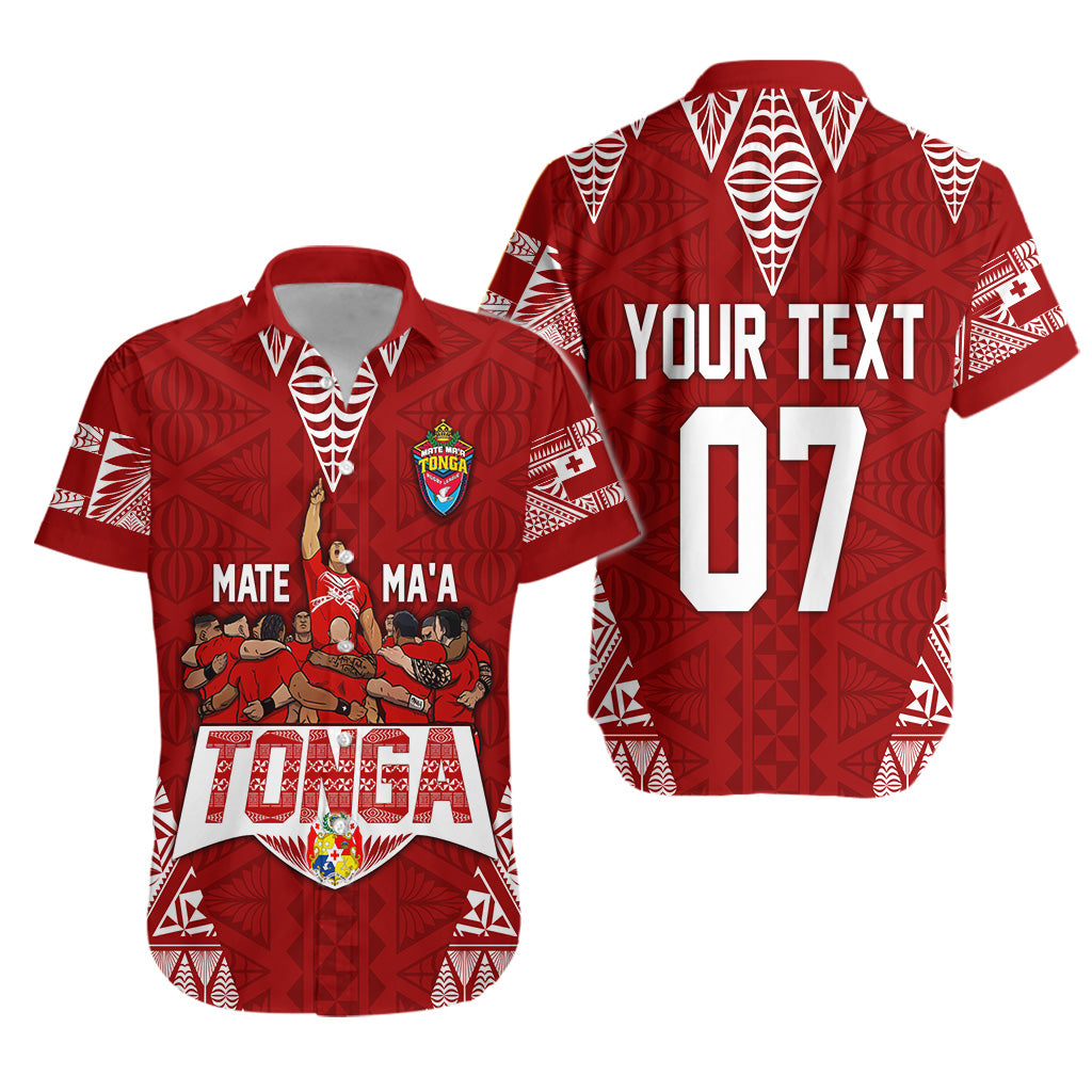 Personalised Tonga Rugby Hawaiian Shirt Mate Ma'a Tonga Warriors LT7 - Polynesian Pride
