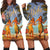 Hawaiian Aloha Hula Girl Hibiscus Polynesian Hoodie Dress - AH Black - Polynesian Pride