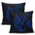 Hawaiian Anchor Poly Tribal Hibiscus Polynesian Pillow Covers Blue - AH - Polynesian Pride