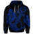 Hawaiian Anchor Poly Tribal Hibiscus Polynesian Hoodie Blue - Polynesian Pride