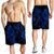 Hawaiian Anchor Poly Tribal Hibiscus Polynesian Men's Shorts Blue - AH - Polynesian Pride