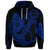 Custom Hawaiian Anchor Poly Tribal Hibiscus Polynesian Hoodie Blue - Polynesian Pride