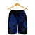 Hawaiian Anchor Poly Tribal Hibiscus Polynesian Men's Shorts Blue - AH - Polynesian Pride