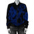 Hawaiian Anchor Poly Tribal Hibiscus Polynesian Bomber Jacket Blue - AH - Polynesian Pride