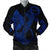 Hawaiian Anchor Poly Tribal Hibiscus Polynesian Bomber Jacket Blue - AH Black Unisex - Polynesian Pride